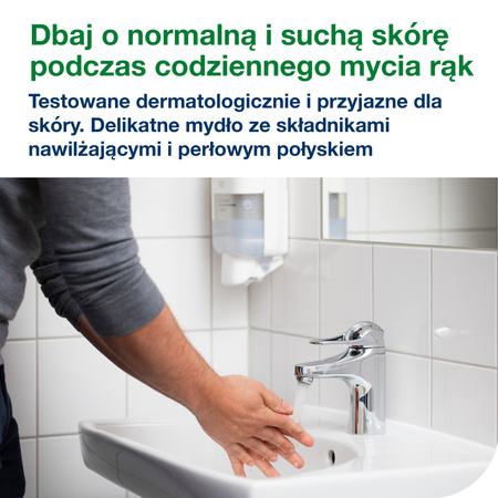 Tork delikatnie perfumowane mydło w płynie mini S5, składniki nawilżające, 8 × 525 ml, 425502