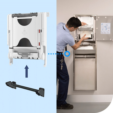 Tork PeakServe® Recessed dolna listwa montażowa modułu na ręczniki do zabudowy dla H5 Recessed, mała i duża