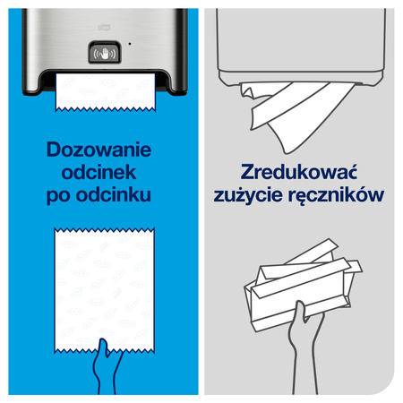 Tork Matic® dozownik do ręcznika w roli z sensorem Intuition™, ze stali nierdzewnej, H1, dozowanie odcinek po odcinku, linia Image Design, 460001