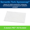 Serwetki Tork Xpressnap® N4, bardzo miękkie, białe, Premium, składane w 1/2, dwuwarstwowe, 21,3 cm × 17 cm, 8 × 1000 serwetek, 15850