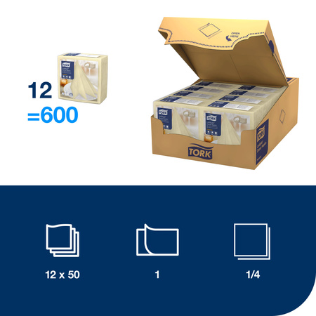 Tork szampańska serwetka obiadowa Premium LinStyle®