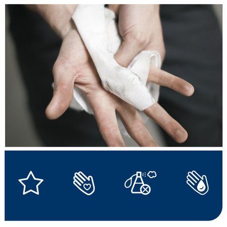 Tork czyściwo włókninowe nasączane do trudnych zabrudzeń rąk, wkład