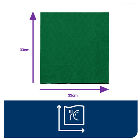 Tork ciemnozielona serwetka lunchowa, składana w 1/4