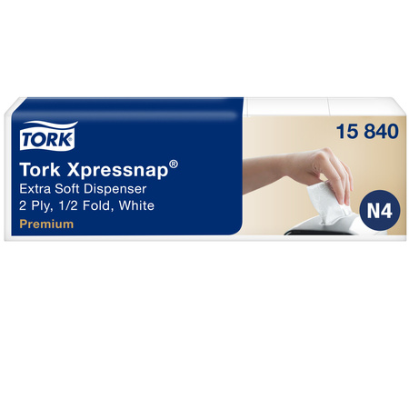 Tork Xpressnap® ekstra miękka biała serwetka dyspenserowa, składana w 1/2