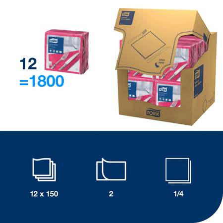 Tork różowa serwetka obiadowa