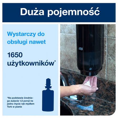 Tork bezdotykowy dozownik do mydła i preparatów do dezynfekcji - z sensorem Intuition™, czarny, S4, linia Elevation, 561608