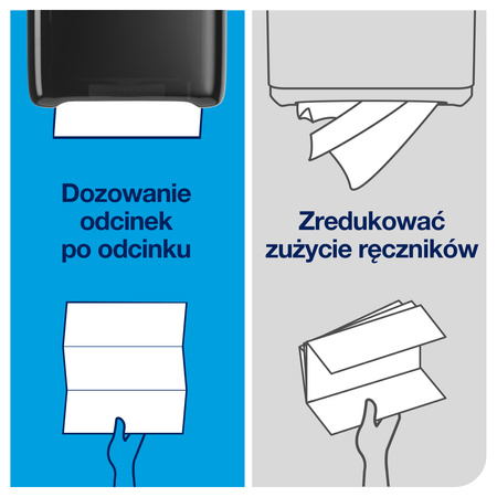 Tork PeakServe® dozownik do niekończących się ręczników, czarny, H5, o dużej pojemności, linia Elevation, 552508