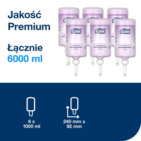 Tork luksusowe mydło w płynie S1, kwiatowy zapach, 6 × 1000 ml, 420911