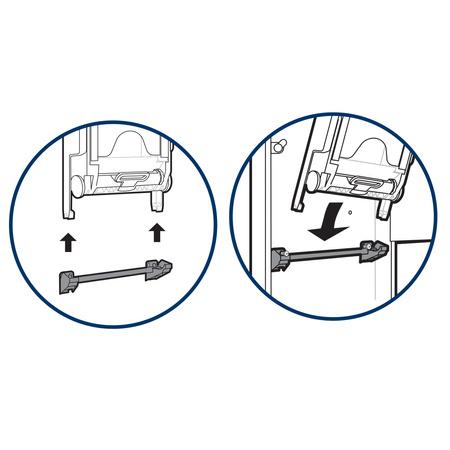 Tork PeakServe® Recessed dolna listwa montażowa modułu na ręczniki do zabudowy dla H5 Recessed, mała i duża