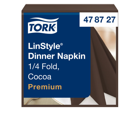 Tork kakaowa serwetka obiadowa Premium LinStyle®