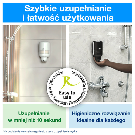 Tork 3 w 1 luksusowy kremowy żel pod prysznic do włosów i ciała mini S2, arganowo-waniliowy zapach, 8 × 475 ml, 420662