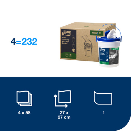 Tork czyściwo włókninowe nasączane do trudnych zabrudzeń rąk