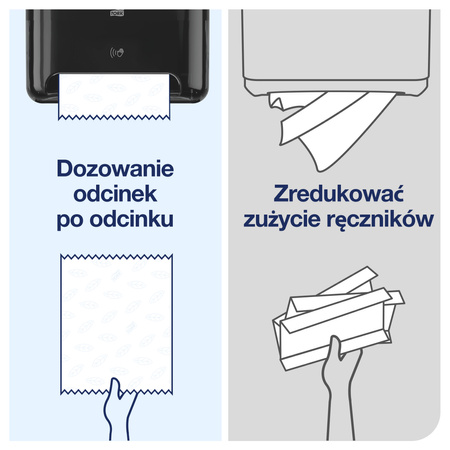 Tork Matic® automatyczny dozownik do ręczników w roli czarny H1, pojedyncze dozowanie, linia Elevation, 551108