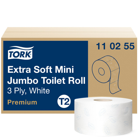 Tork Mini Jumbo ekstra miękki papier toaletowy Premium, 3-warstwowy