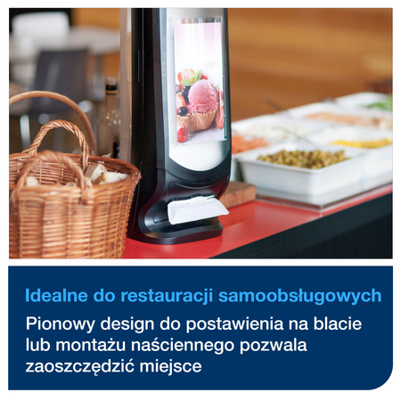 Stojak na serwetki Tork Xpressnap® N4, czarny, pionowy, linia Signature, 62,2 cm × 62,2 cm × 23,5 cm, 272211