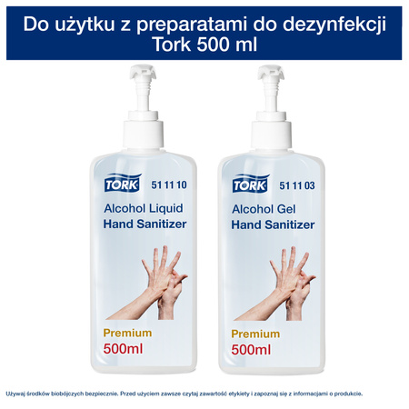Tork zaczep na łóżko do butelki z preparatem do dezynfekcji (500ml), stal nierdzewna, uniwersalny w montażu 511050