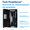 Tork PeakServe® dozownik do niekończących się ręczników, czarny, H5, o dużej pojemności, linia Elevation, 552508