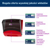 Naścienny dozownik do czyściw w odcinkach Tork W4, czerwono-szary, linia Performance, 654008