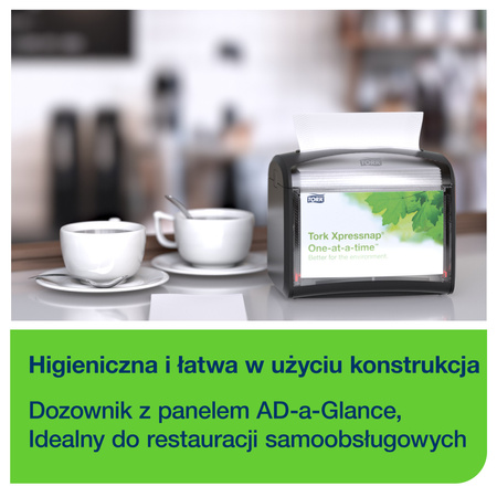 Tork Xpressnap® dozownik do serwetek na stolik czarny N4, linia Signature, 16,9 cm × 20 cm × 14,1 cm, 272611 (×4)