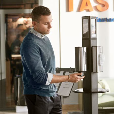 Tork dozownik do mydła i preparatów do dezynfekcji ze stali nierdzewnej S4, nowoczesny design, linia Image, 460010