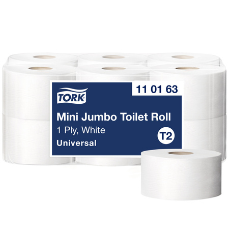 Tork papier toaletowy mini jumbo Universal, 1-warstwowy