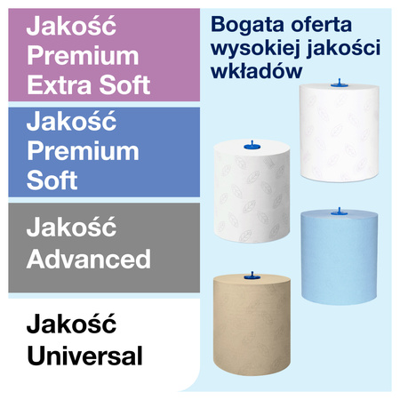 Tork Matic® dozownik do ręczników papierowych w roli H1, czarny, dozowanie po jednym odcinku, linia Elevation, 551008