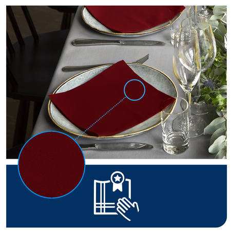 Tork burgundowa serwetka obiadowa Premium LinStyle®
