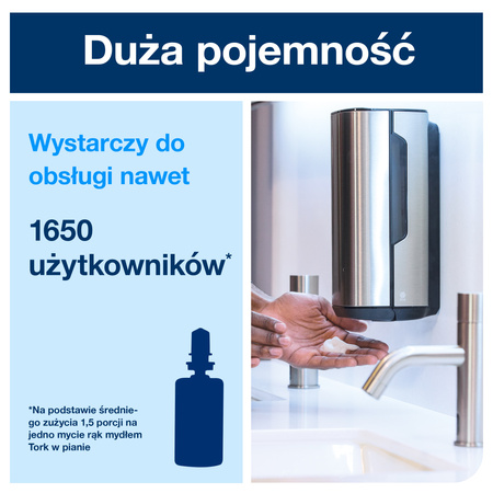 Tork dozownik do mydła i preparatów do dezynfekcji z sensorem Intuition™ S4,  ze stali nierdzewnej, bezdotykowe dozowanie, linia Image Design, 460009