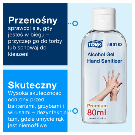 Tork klips do butelki 80 ml, biały, On-The-Go, 511051