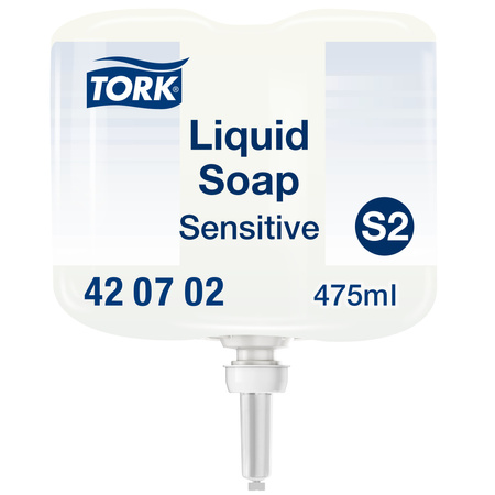 Tork łagodne mydło w płynie mini do skóry wrażliwej S2, testowane dermatologicznie, 8 x 475 ml, 420702