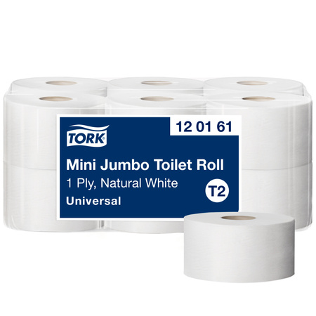 Tork papier toaletowy mini jumbo Universal, 1-warstwowy