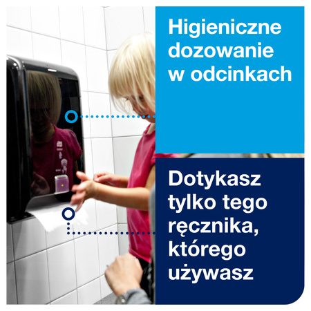 Tork Matic® automatyczny dozownik do ręczników w roli czarny H1, pojedyncze dozowanie, linia Elevation, 551108