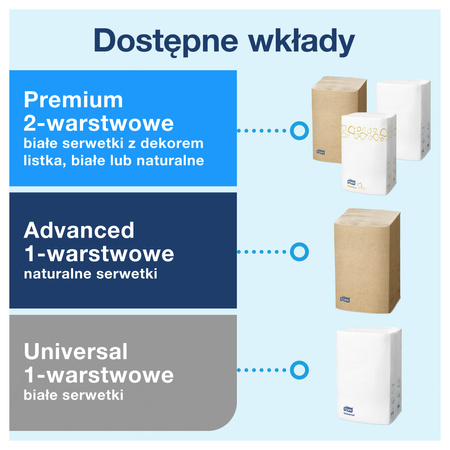 Tork Xpressnap® dozownik do serwetek na stolik czarny N4, linia Signature, 16,9 cm × 20 cm × 14,1 cm, 272611 (×4)