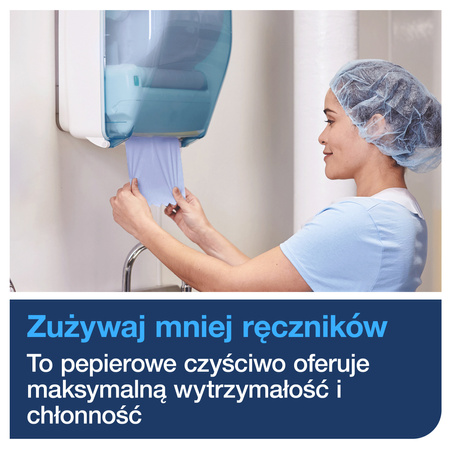 Czyściwo papierowe Tork Basic W6, białe, ręczniki papierowe w rolce, 6 x 250m, 130008