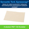 Serwetki Tork Xpressnap® N4, naturalne, Advanced, składane w 1/4, jednowarstwowe, 21,3 cm × 33 cm, 8 × 225 serwetek, 12840