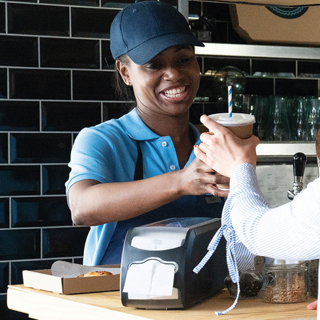 Tork Xpressnap Fit® dozownik do serwetek na ladę, zestaw startowy