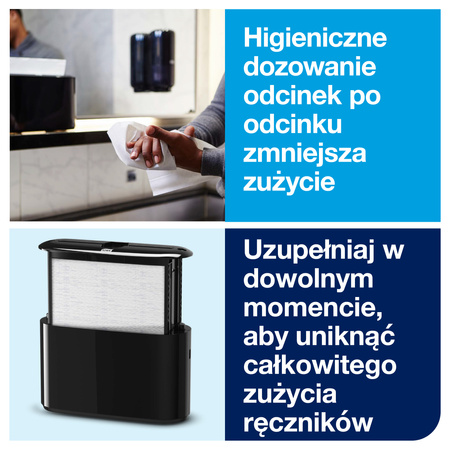 Tork Xpress® nablatowy dozownik do ręczników Multifold czarny H2, pojedyncze dozowanie, linia Elevation, 552208