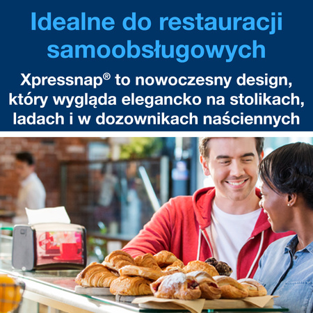 Serwetki Tork Xpressnap® N4, białe, Universal, składane w 1/4, jednowarstwowe, 21 cm × 33 cm, 8 × 225 serwetek, 10840