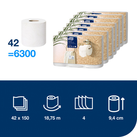 Tork ekstra miękki papier toaletowy w rolce konwencjonalnej, 4 warstwy