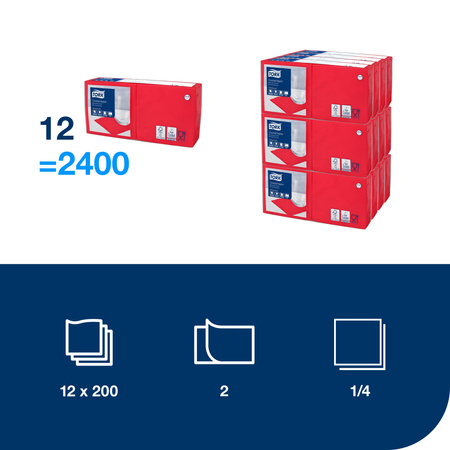 Tork czerwona serwetka koktajlowa