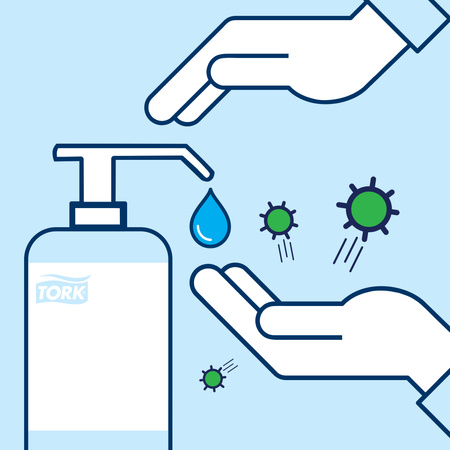 Tork zaczep na łóżko do butelki z preparatem do dezynfekcji (500ml), stal nierdzewna, uniwersalny w montażu 511050