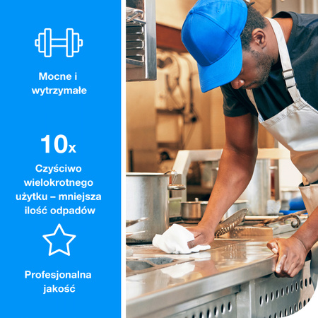 Tork 2 w 1 ściereczki do szorowania i czyszczenia białe W8, wielokrotnego użytku, 360 ściereczek, 450150