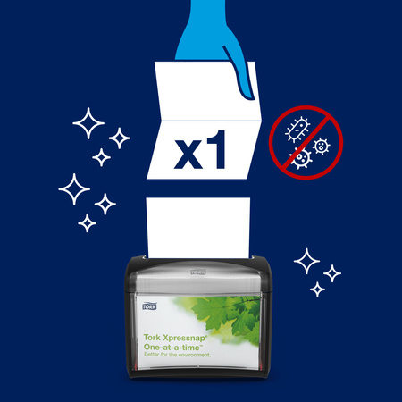 Tork Xpressnap® ekstra miękka biała serwetka dyspenserowa, składana w 1/2