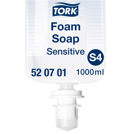 Tork  łagodne mydło w pianie do rąk  do skóry wrażliwej S4, testowane dermatologicznie, 6 x 1000 ml, 520701