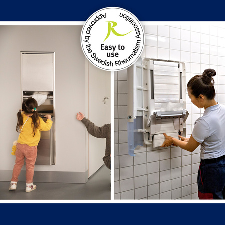 Tork PeakServe® Mini Continuous™ dozownik do ręczników papierowych H5, czarny, duża pojemność, kolekcja Elevation, 552558