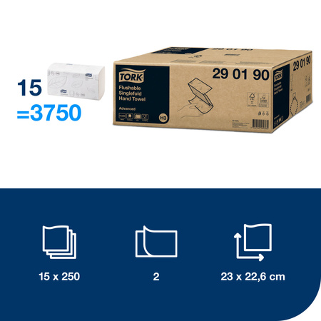 Tork Singlefold łatwo rozpuszczalny ręcznik (w składce ZZ)