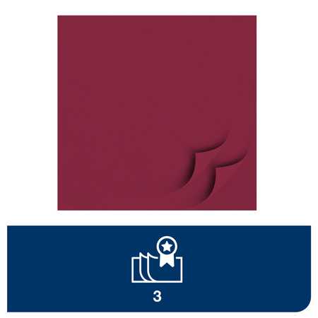 Tork bordowa miękka serwetka lunchowa, składana w 1/4