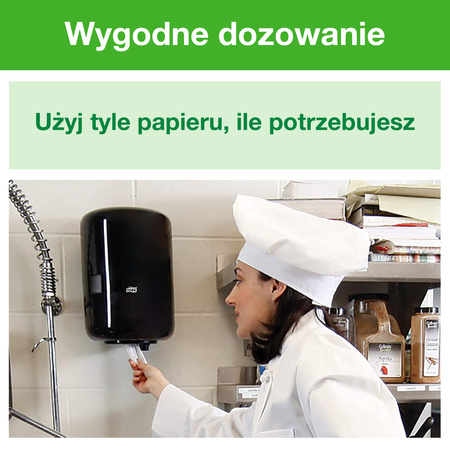 Czyściwo papierowe do średnich zabrudzeń Tork M2, Plus, niebieskie, system centralnego dozowania, 6 × 450 odcinków, 128207